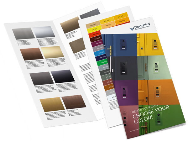 Volantino Riepilogo colori e materiali, 